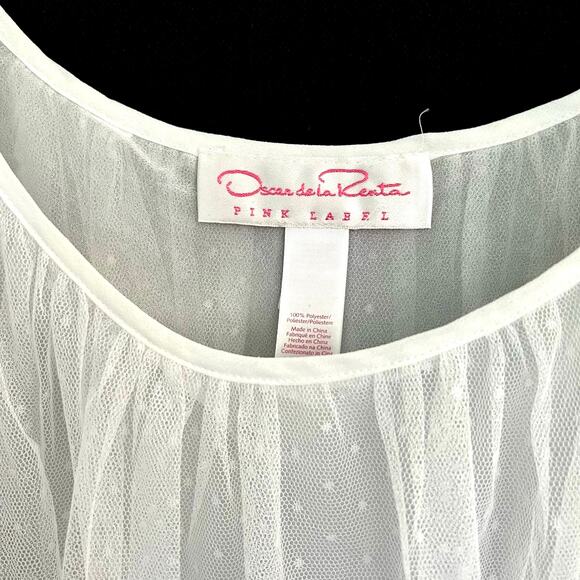 Oscar de la Renta Pink Label women’s sexy sheer chemise and robe set - Picture 4 of 12